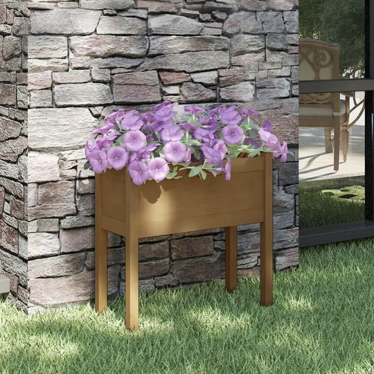Asupermall - Garden Planter Honey Brown 70x31x70 cm Solid Pinewood