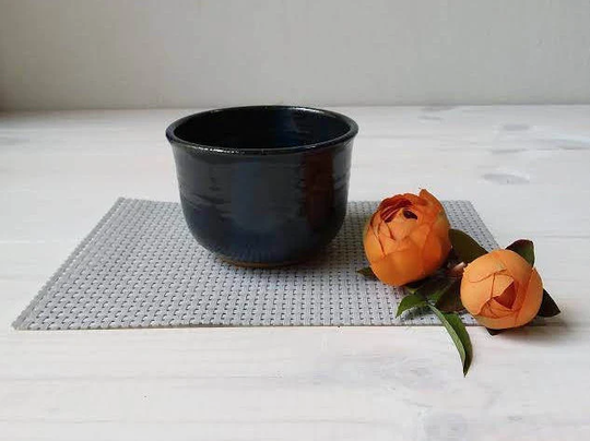 Ceramic Planter, Succulent Plant Pot, Blue Modern Pottery Tea Cup, Coffee Mug, Bowl