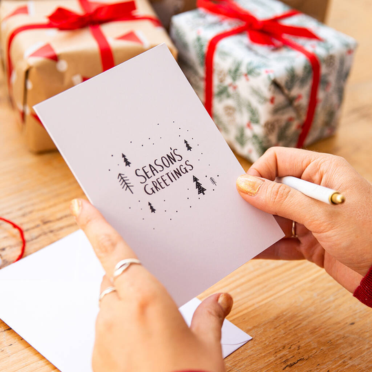'Seasons Greetings' Christmas Greeting Card