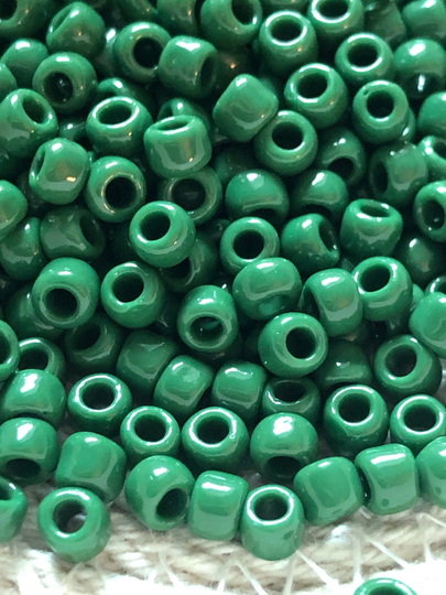 New Toho Round Seed Beads, 6/0, Opaque Pine Green, | Tr-06-47H, Qty 20 Grams, 4mm Beads