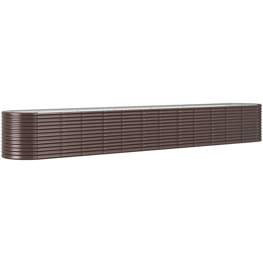 Garden Planter Powder-coated Steel 512x80x68 cm Brown Vidaxl Brown