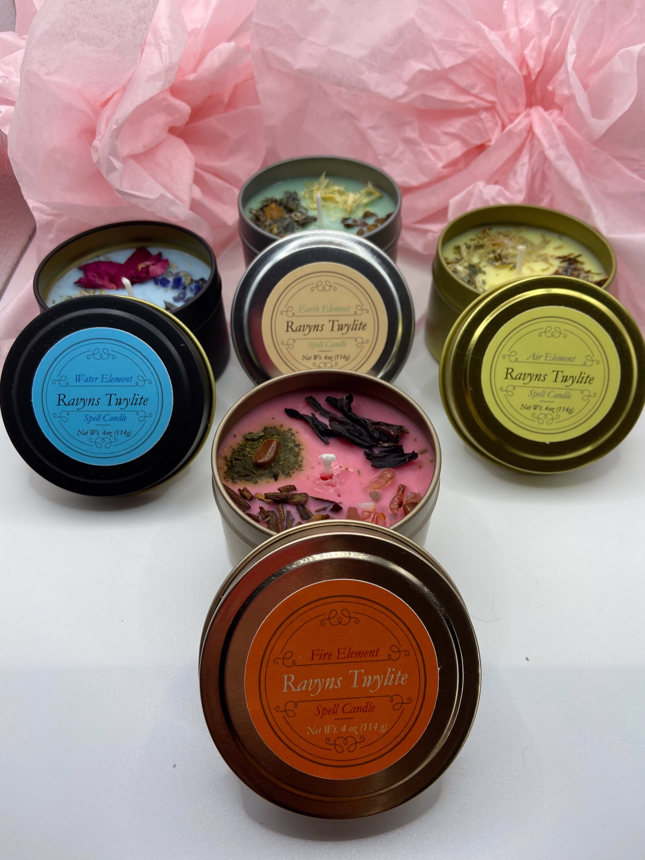 Element Candle Bundle - Ritual Natural Soy Spell Altar