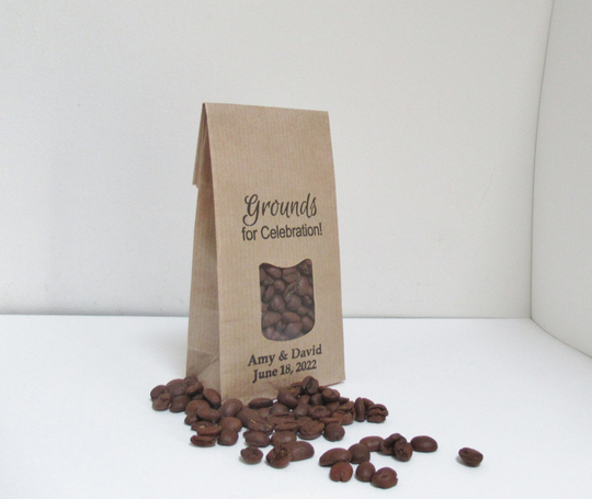 Party Favor Bags, Diy Personalized Coffee Wedding, Engagement & Anniversary Favors, Grounds For Celebration