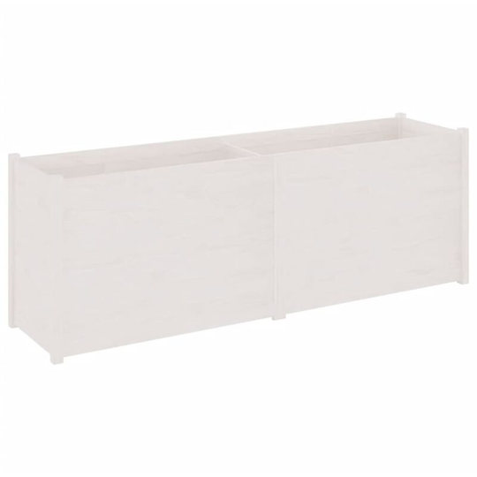 Vidaxl - Garden Planter White 200x50x70 cm Solid Pinewood White