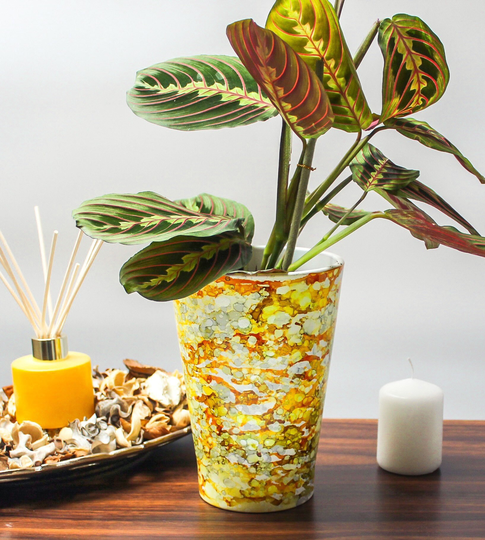 Yellow Ceramic Plant Pot, Indoor Pot For House Plants, Succulent Planter, Unique Home Gift