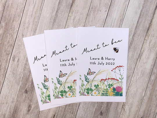 Personalised Wild Flower Seed Packets Envelopes Wedding Favours/Hen Party Favours