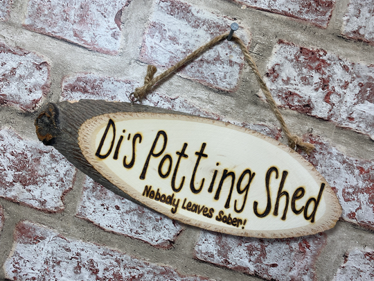 Personalised Garden/Greenhouse Hot Tub Decking Patio Wooden Hanging Plaque Sign | Custom Engraved