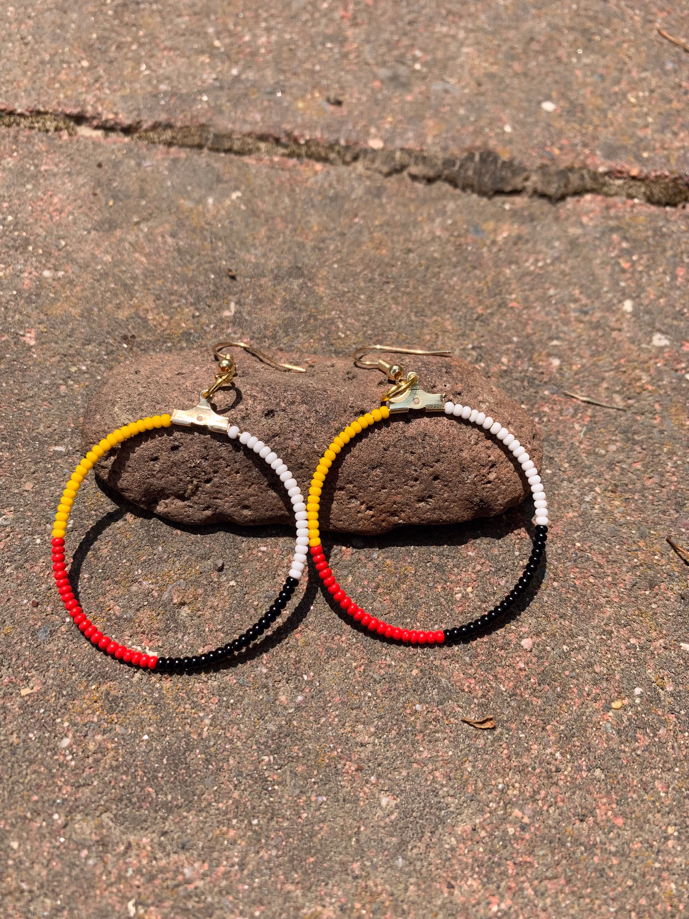 Medicine Wheel Hoop Earrings