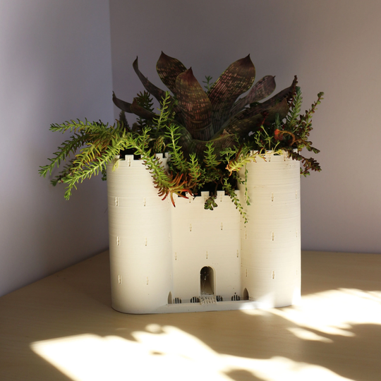 Castle Planter, Large Fortress Succulent Cactus Planter Pot, Desk Tabletop