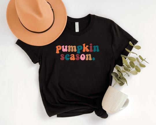 Pumpkin Season Shirt, Thanksgiving Autumn Cute Fall Day T Trendy Colorful