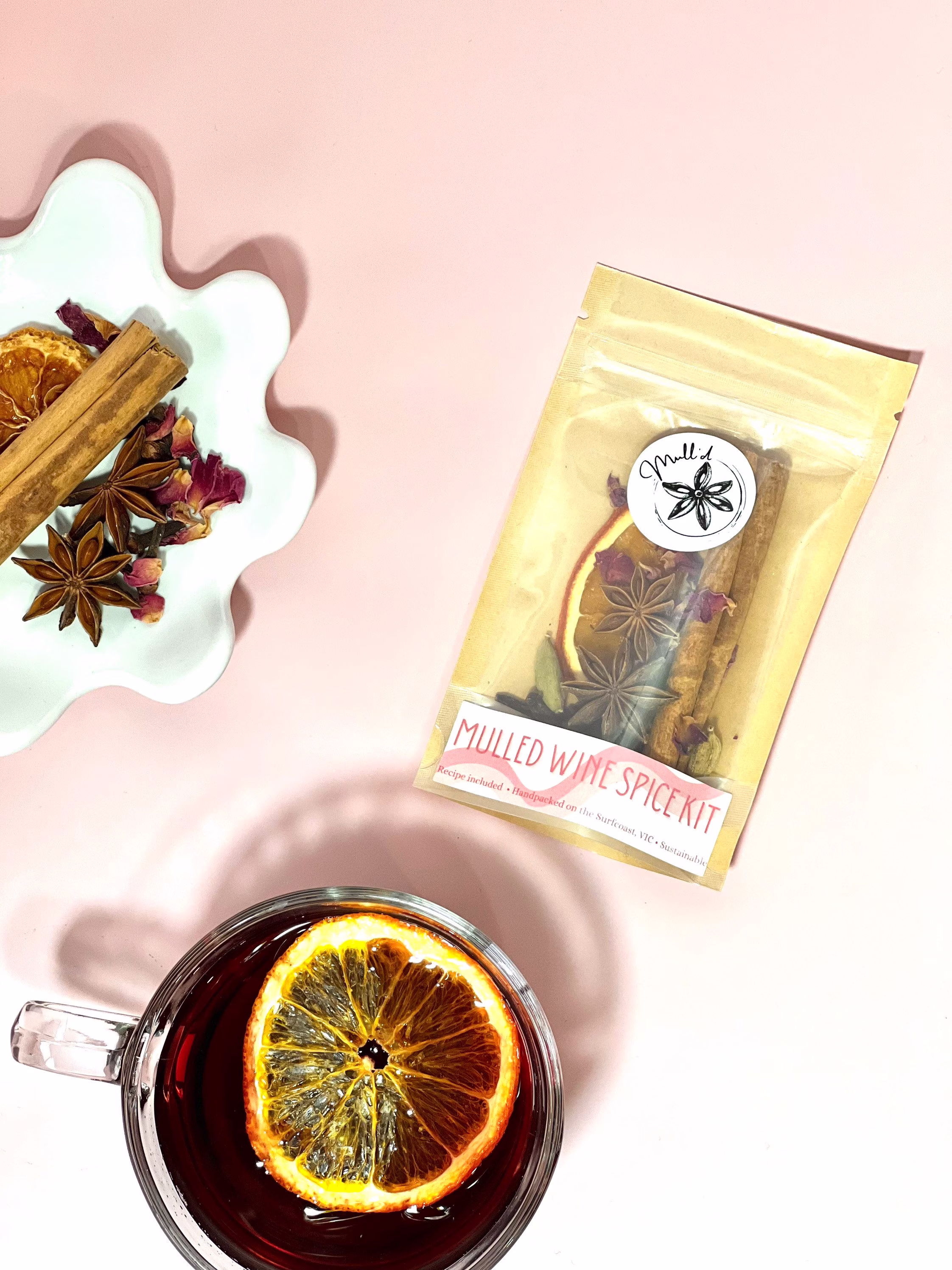 Mulled Wine Spice Kit, Mulling Spices, Hamper & Gift Idea, Christmas in July Winter Drink, Hot Spiced Wine, Glögg, Mix