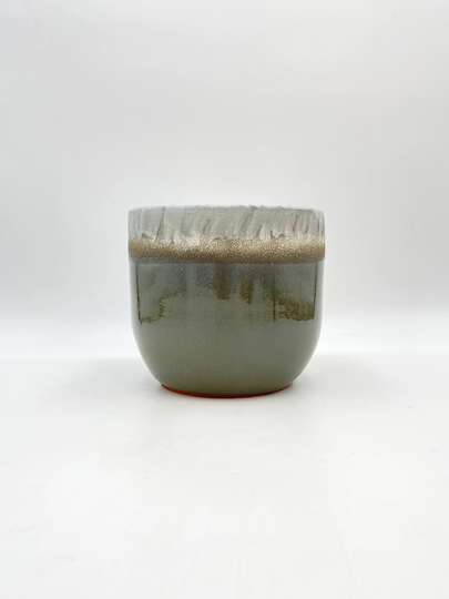 Pot Tara Forest Green Handmade Plant Pot, D23cm, D15cm, Large Indoor Housewarming Gift, Christmas Gift