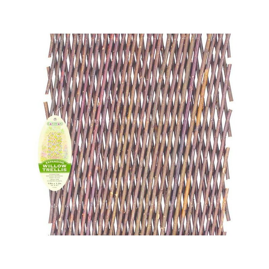 2 x Gardman 07312 1.8m x 0.3m Expanding Willow Trellis Garden Plant Support