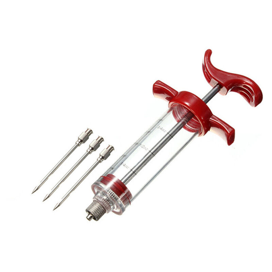 Tinor - Food Syringe Marinade Syringe 30ml Seasoning Injection Tool with 3 Needles Brine Syringe Meat Injector for Chicken Beef Turkey Meat Roasts bbq