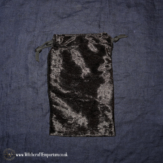 Vegan Velvet Black Tarot Pouch Altar Cloth Divination Ritual Magic Magick Wicca Wiccan Supplies Pagan