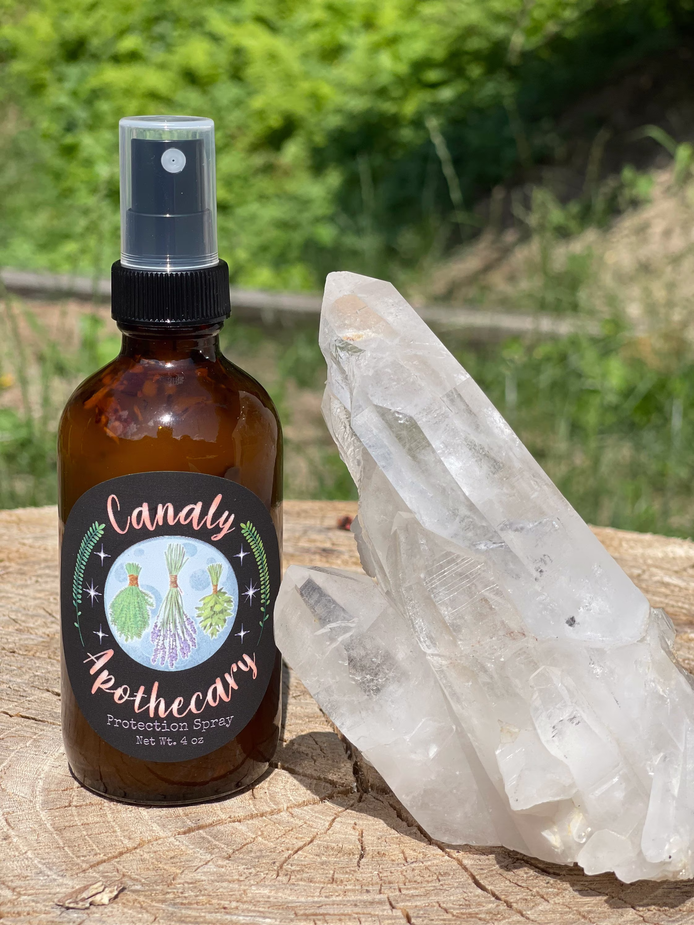 Protection Spray Infused With Crystals "Smudge Spray