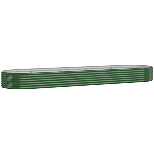Garden Planter Powder-coated Steel 396x100x36 cm Green Vidaxl Green
