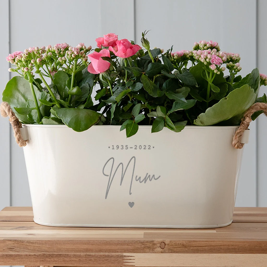 Personalised Memorial Planter - Personalized in Loving Memory Gift Engraved Bereavement Plant Pot Unique Loss