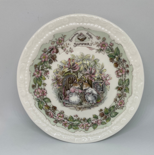 Jill Barklem Brambly Hedge Four Seasons Summer Miniature Plate Royal Doulton