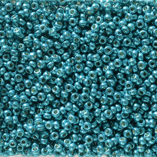Miyuki Seed Beads 11/0 11-5113 Duracoat Galvanized Capri Blue Round Beads, Glass Size 11
