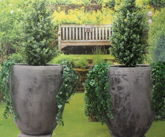 Single Long Jon Planter Pot Tub Stone Feature