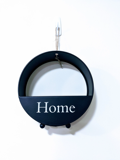 Hanging Metal Planter Vase | Wall Flower Pot Basket Home Indoor Outdoor Black