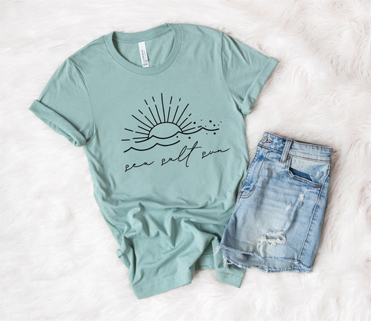 Women's Graphic Tees/Sea Salt Sun Tee Shirt Clothing Summer Beach