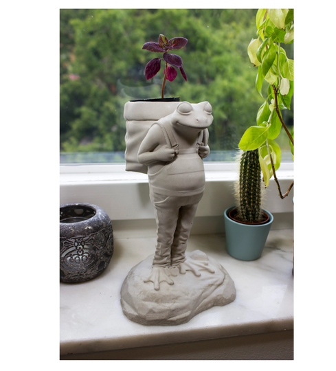 Frog Flowerpot Sculpture Planter - Blank