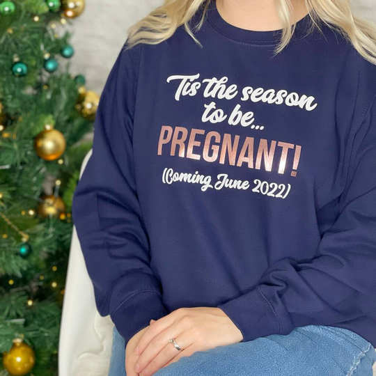 Tis The Season Pregnancy Announcement Christmas Jumper