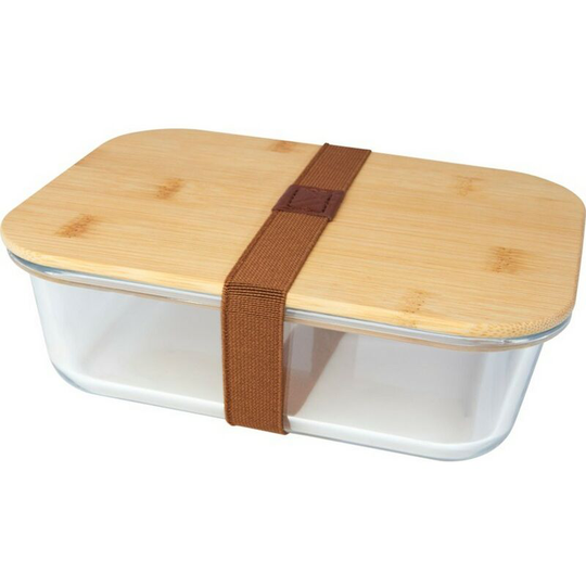 Seasons - Roby Bamboo Lunch Box (One Size) (Clear/Brown) - Clear/Brown