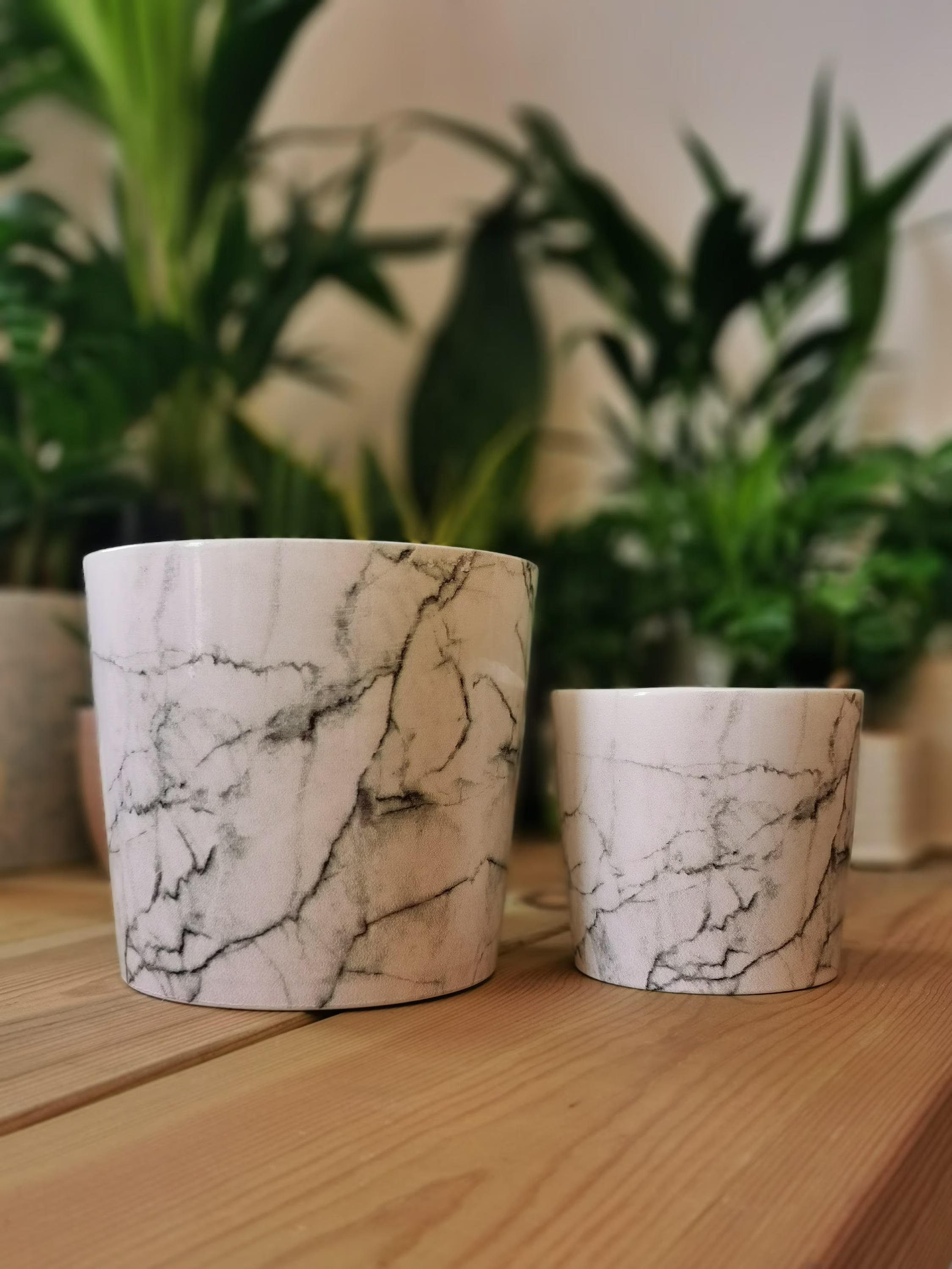 Marble Ceramic Planter - 11cm, 13cm, 15cm, 18cm, 21cm Options