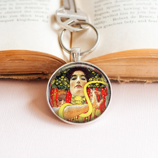 Medicine By Gustav Klimt Key Ring - Gift Famous Art Hygeia Noveau