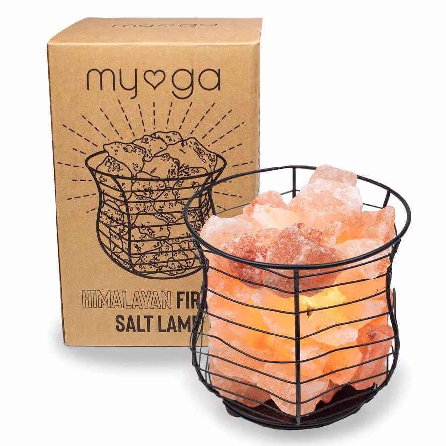 Himalayan 100% Natural Salt Lamp, Fire Bowl Salt Lamp With Dimmer Switch