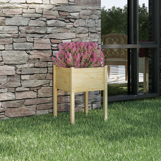 Asupermall - Garden Planter 50x50x70 cm Solid Pinewood
