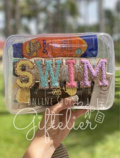 Madison Bag - Personalized Xl Clear Toiletry Bag, Travel Makeup Cosmetic Snacks, Nail, Medicine, Sunscreen, Spf, Hair, Bridesmaid Gift
