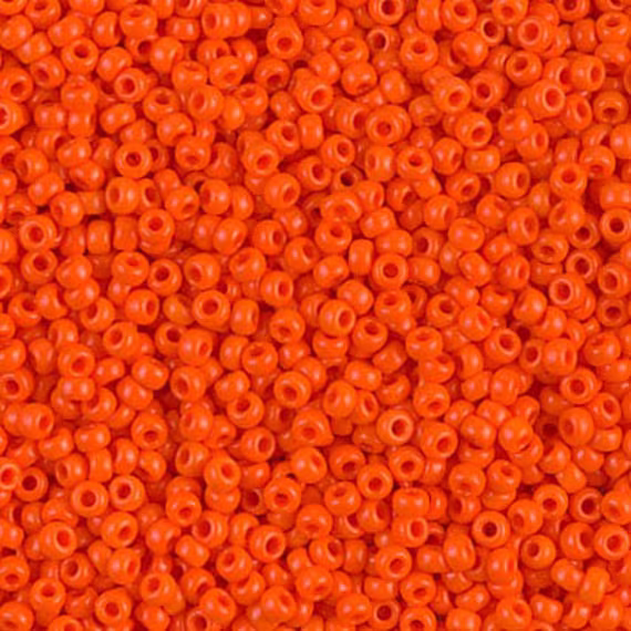 Miyuki Seed Beads 11/0 Opaque Orange 11-406 24G Tube Glass Size 11