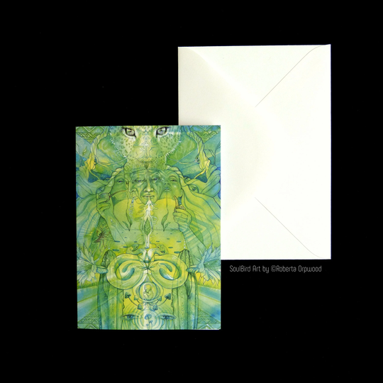Shamanic Plant Medicine Journey Greeting Card