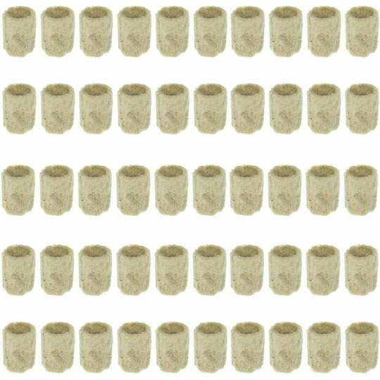Rockwool Cube Hydroponic Vegetable Growing Block Cultivation Cylindrical Seedling System Greenhouse Garden Accessories 20*27mm 50pcs