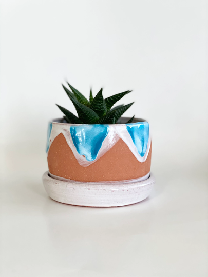 Small Terra Cotta Planter, Terracotta Pot, Planter With Drainage, Southwest Decor, Round Plant Home