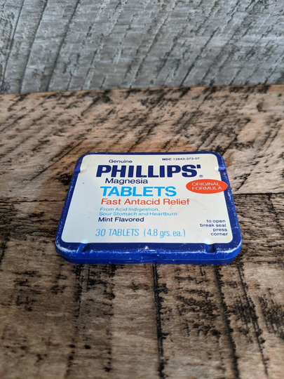Vintage Phillips Magnesia Tablets Tin Container