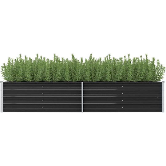 Hommoo - Garden Planter Anthracite 240x80x45 cm Galvanised Steel VD29848