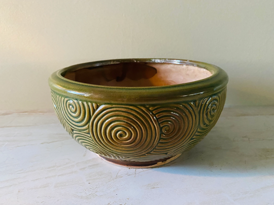 Vintage Ceramic Planter | Stoneware Garden