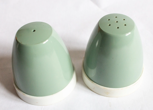 Vintage Sage Green & White Plastic