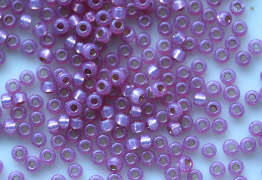 24G Tube Miyuki Size 11/0 Round Seed Beads Duracoat Silver Lined Lilac - New Price