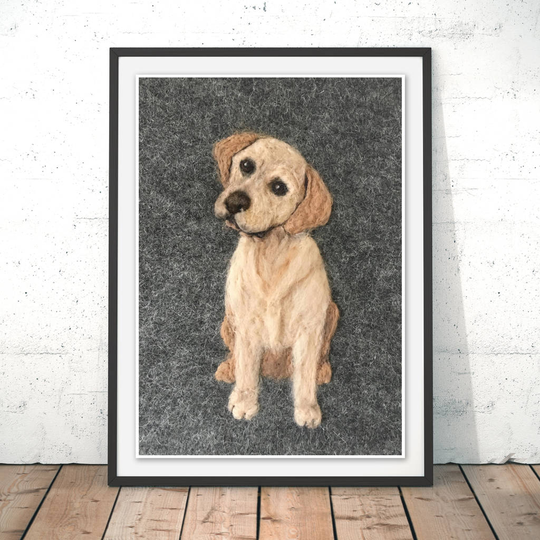 Labrador Fine Art Print By Felt Artist Sharon Salt