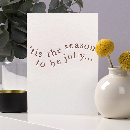 'Tis The Season Letterpress Christmas Card
