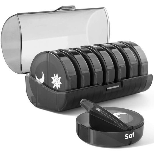 Weekly Pill Box Morning Noon Evening 14 Compartments Pill Box Medicines 7 Days