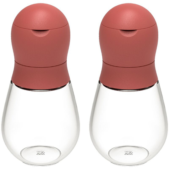 Fvbjd - Salt and Pepper Grinder Set with Adjustable Ceramics Grinder Stainless Steel Pepper Mill Combo Refillable Finnish red