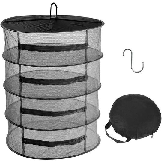 Modou - Drying Net - 4 Layer Hanging Mesh Drying Net for Herb Drying, Herb Drying Net with Zippers-45cm/60cm...