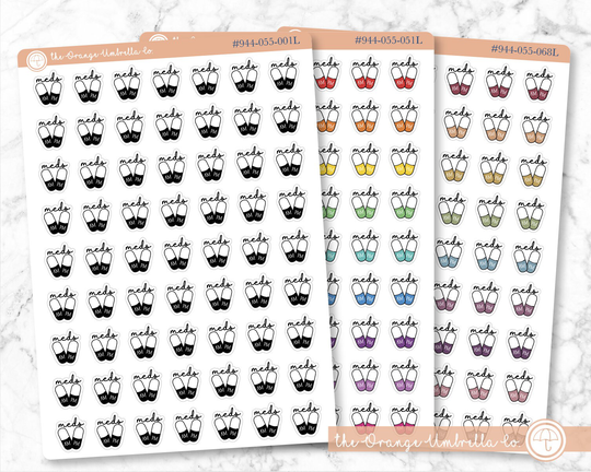 Medicine Am-Pm Tracking Icon Script Planner Stickers & Labels | E-141/944-055